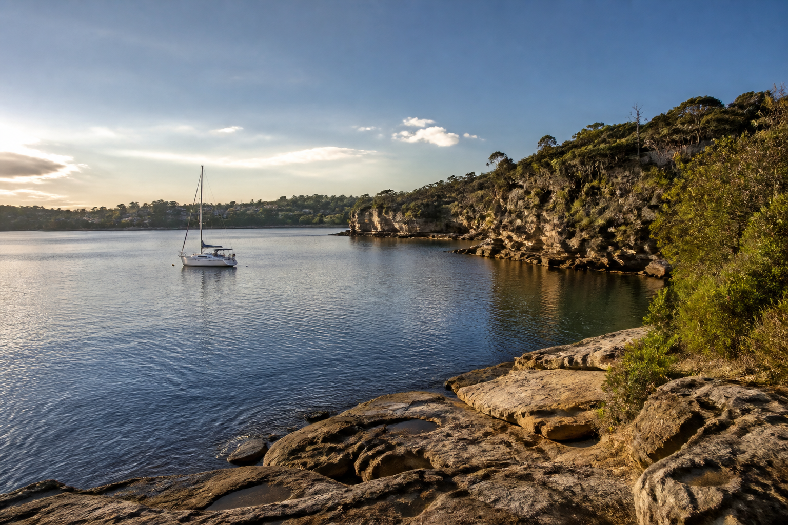 A quiet cove on Sydney Harbour