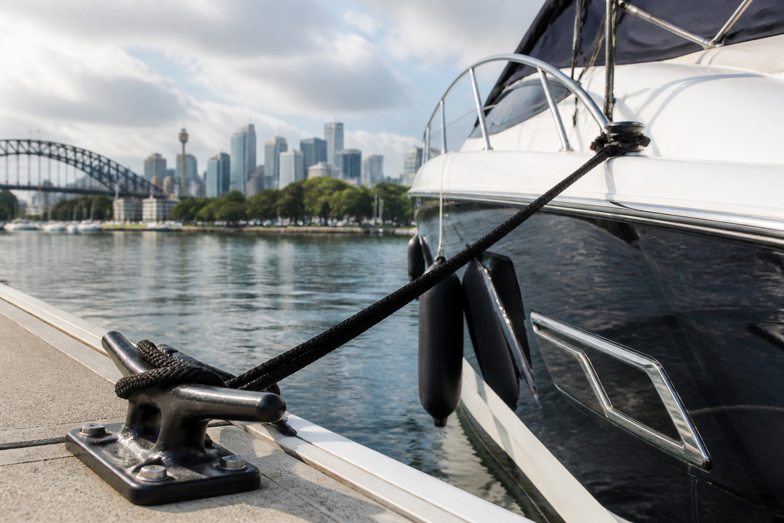 Detail of a Sydney harbour marina