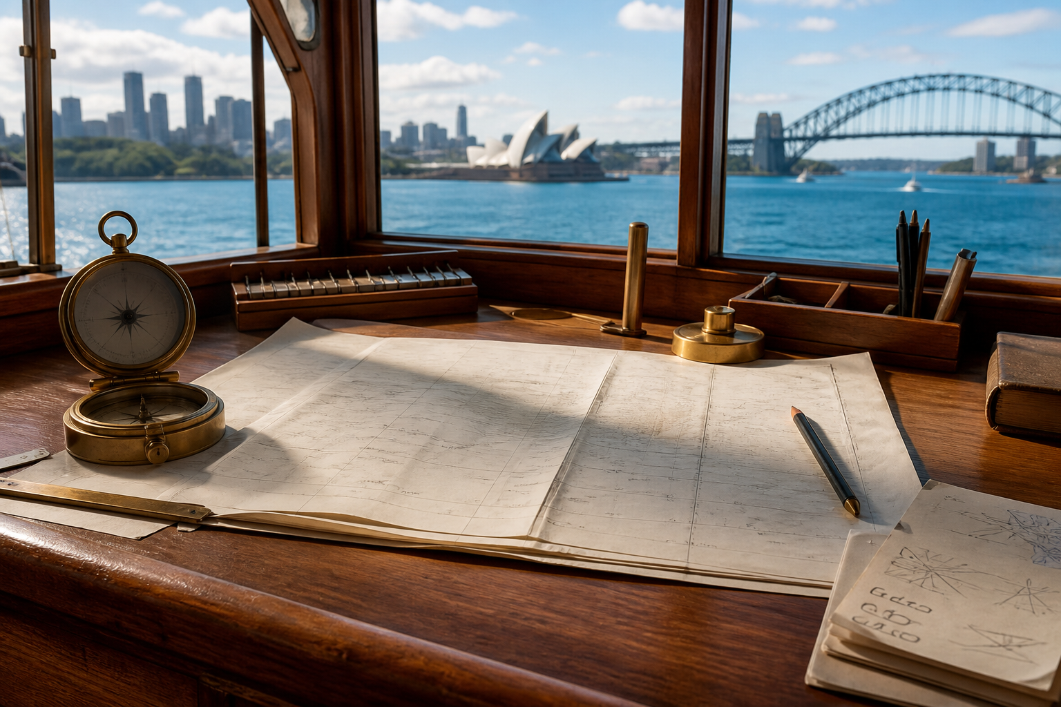 Voyage planning and coordination on Sydney Harbour